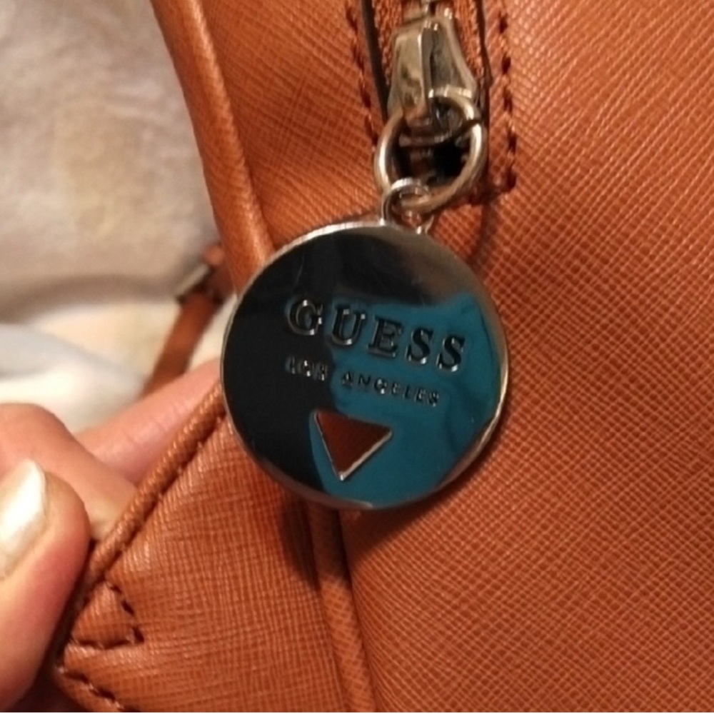 GUESS Brown Backpack with Bow Accent - Picture 4 of 7